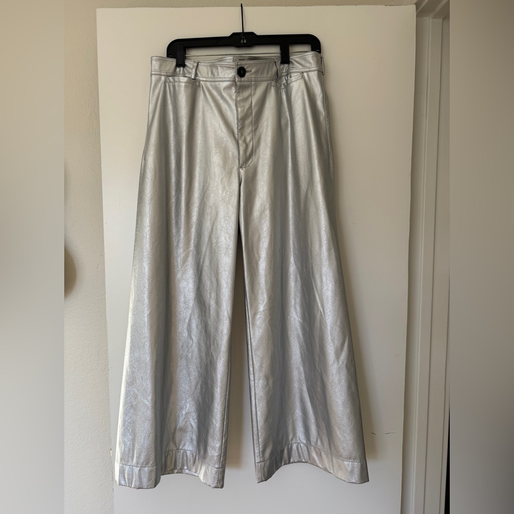 Maeve Shiny Silver Men's Pants